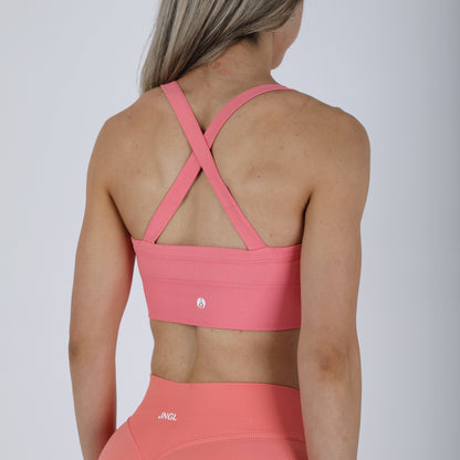 Versatile Seamless Cross Back Sports Bra