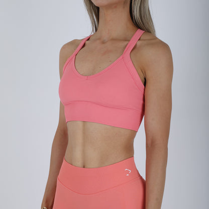 Versatile Seamless Cross Back Sports Bra