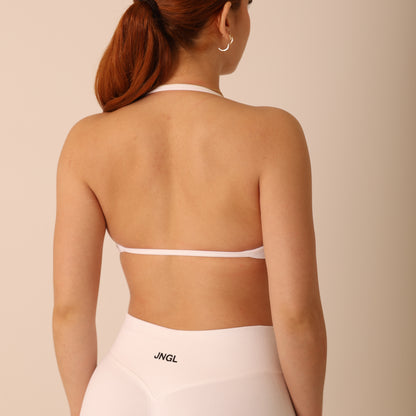 Avancer Seamless Thin Strap Scrunch Halter Sports Bra