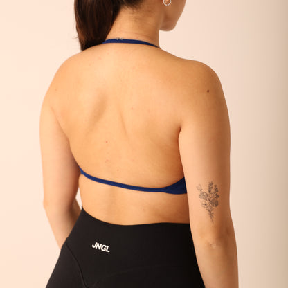 Avancer Seamless Thin Strap Scrunch Halter Sports Bra