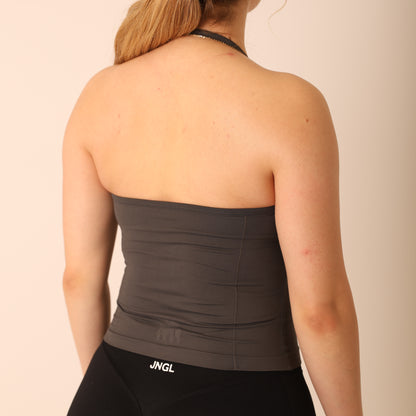 Avancer Seamless Thin Strap Scrunch Halter Top