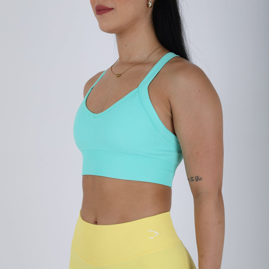 Versatile Seamless Cross Back Sports Bra