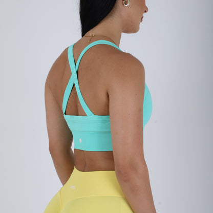 Versatile Seamless Cross Back Sports Bra