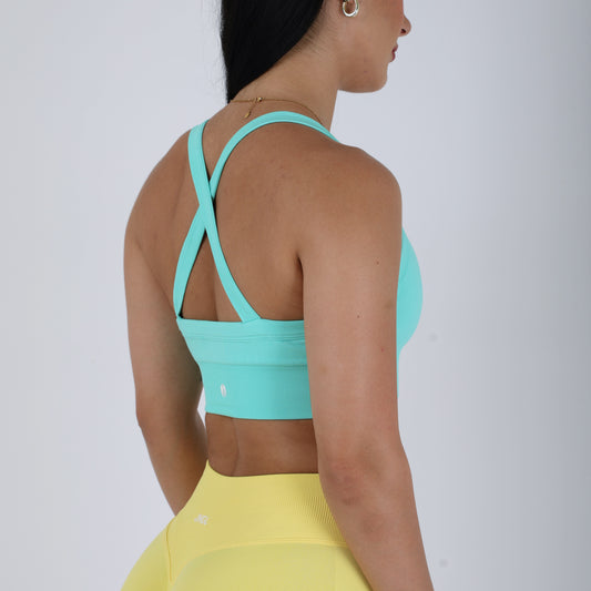 Versatile Seamless Cross Back Sports Bra