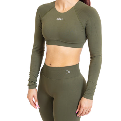 Avancer Seamless Cropped Long Sleeve T