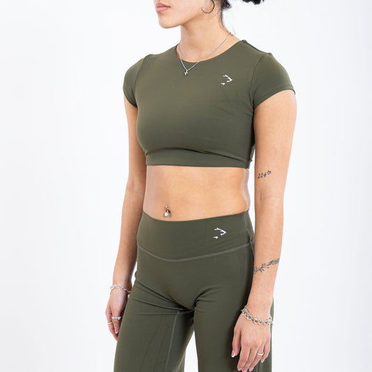 Shape Open Back Cropped T